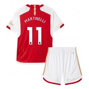 Arsenal Gabriel Martinelli #11 Hemmaställ Barn 2023-24 Kortärmad (+ Korta byxor)